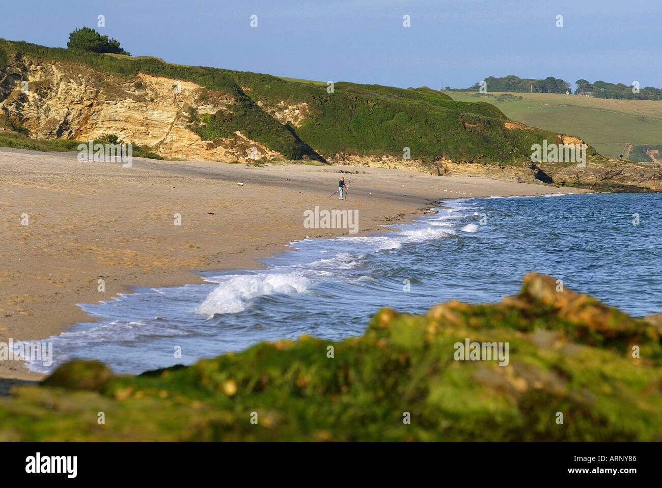 Carlyon Bay near St.Austell Cornwall UK Stock Photo Alamy