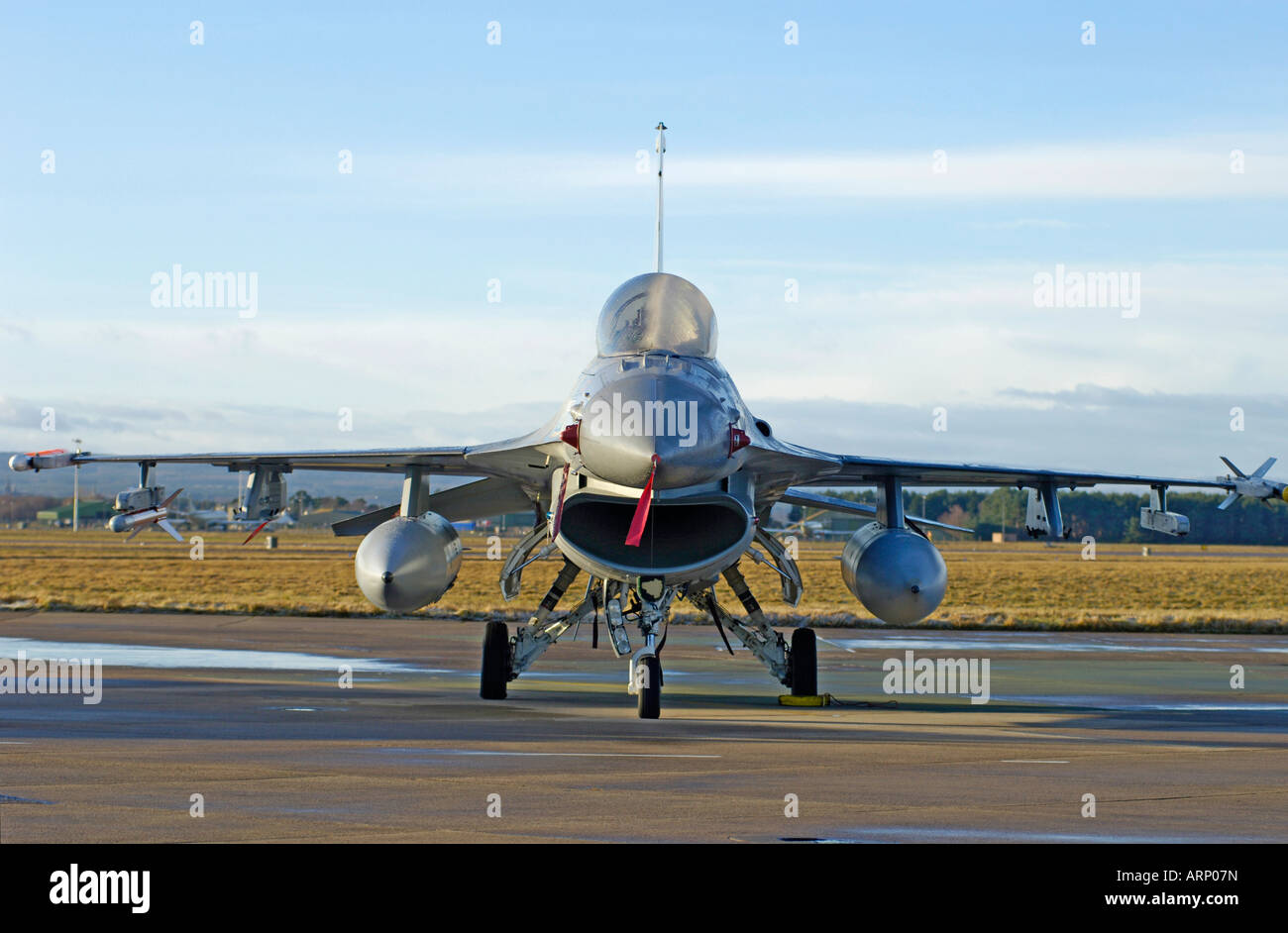 F-I6 Fighting Falcon Military Aircraft Fighter Stock Photo