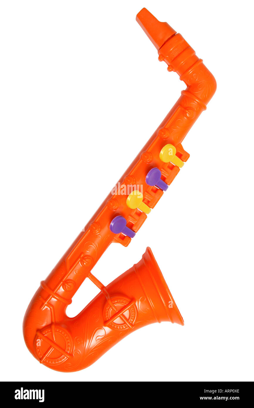 1 Set Mini Saxophone Plastic Children And Adults Instrument Saxophone  (white)