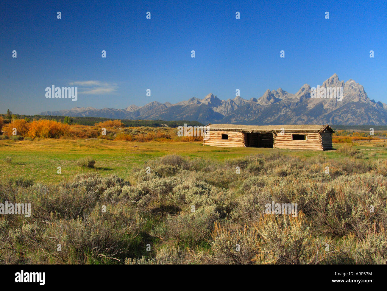 Cunningham Cabin, Grand Teton National Park, Wyoming, USA Stock Photo