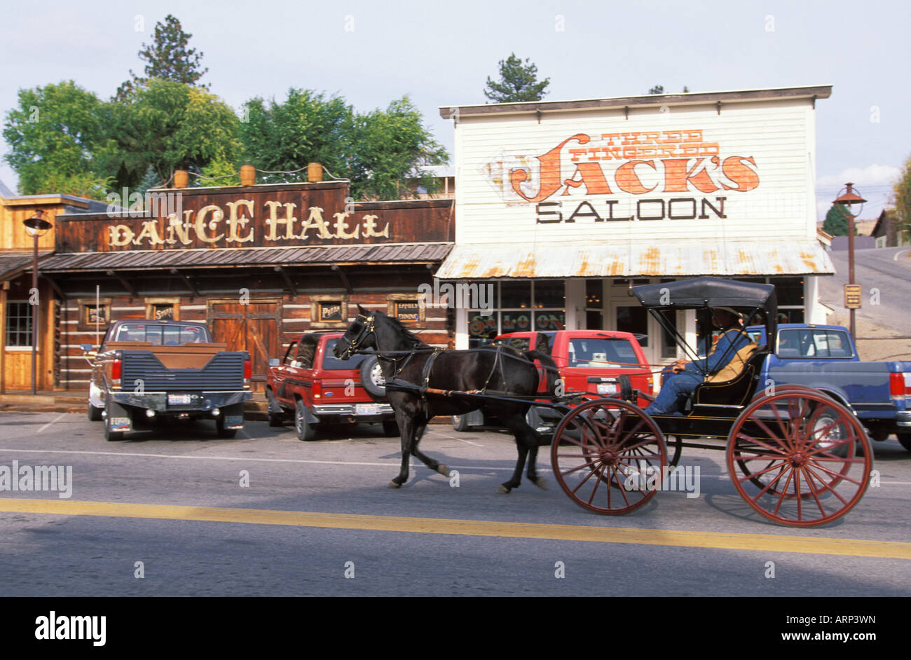 USA, Washington State, Winthrop, western pioneer town, tourist