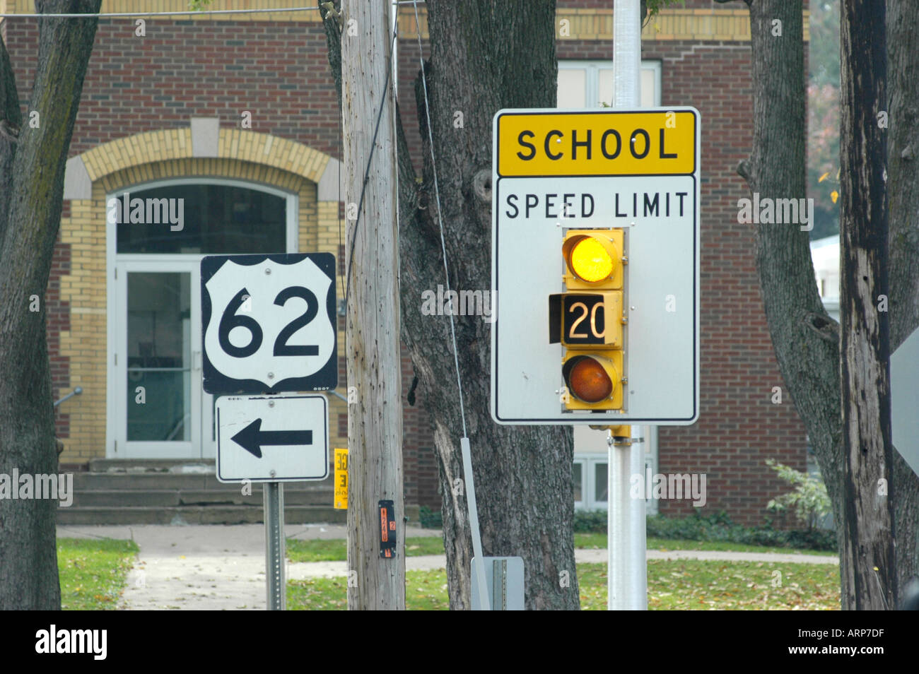Flashing speed limit sign hires stock photography and images Alamy