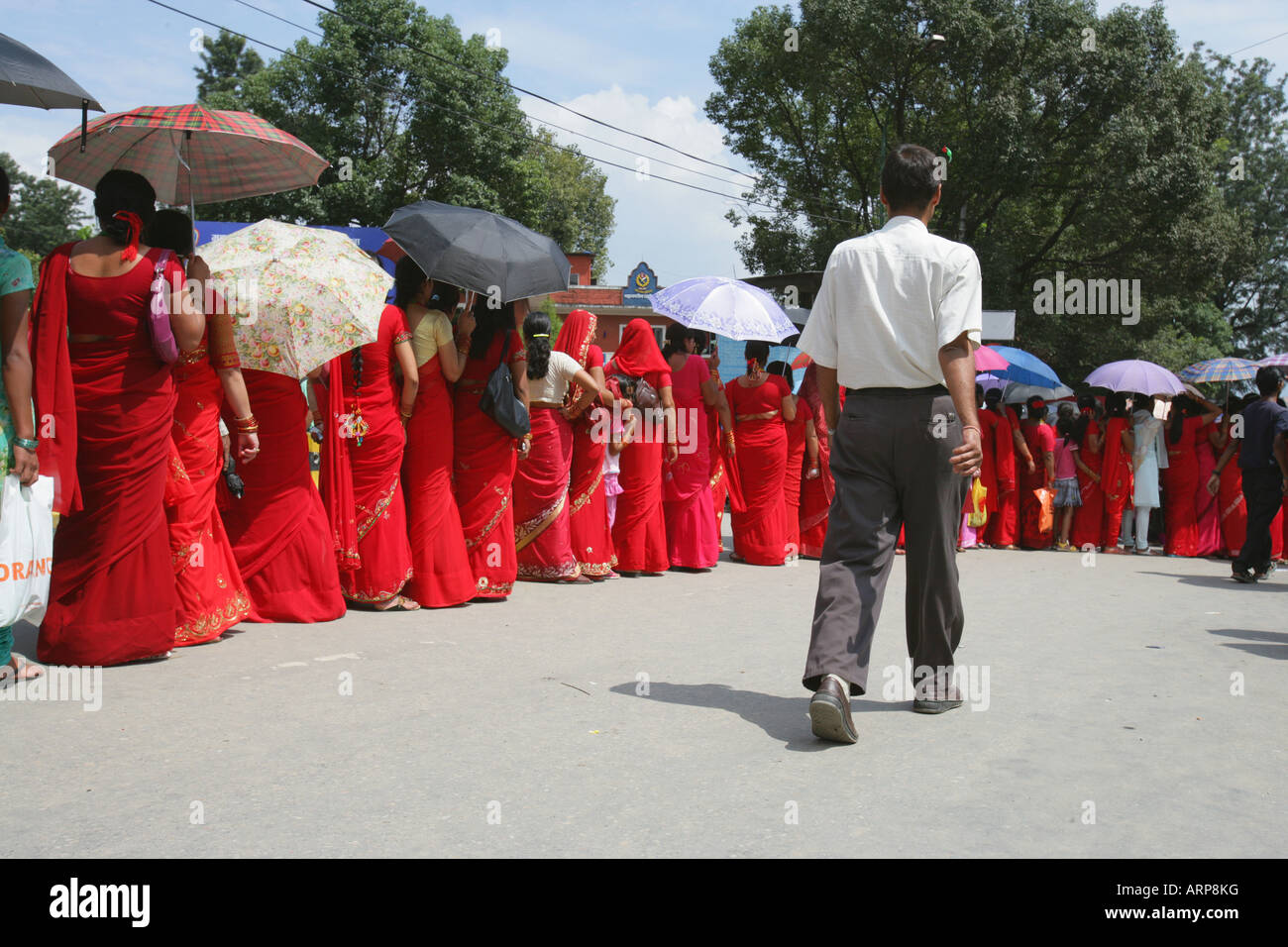 'Ladies day festival 14th September 2007 Kathmandu Nepal' Stock Photo