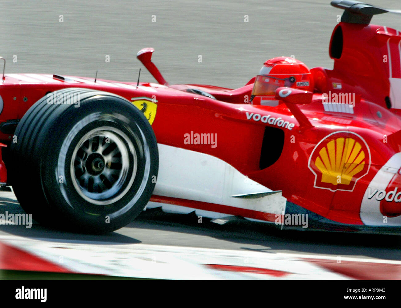 Michael Schumacher, seven times Formula One world champion, racing in the 2006 Ferrari Stock Photo