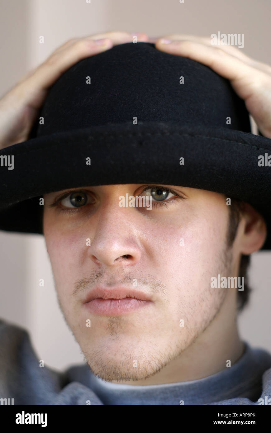 Hold Onto Your Hat Stock Photo Alamy