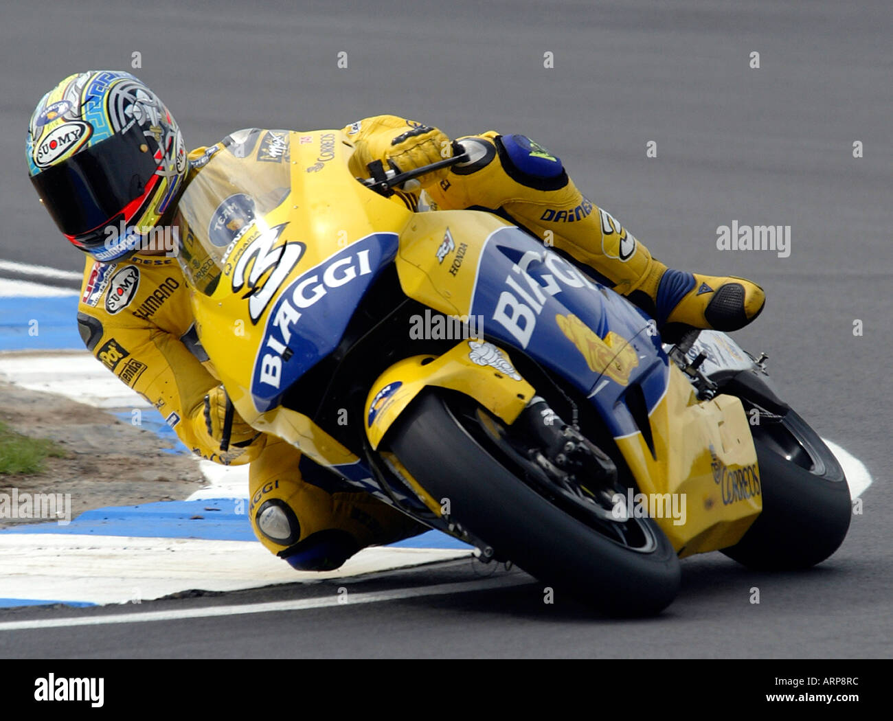 Max Biaggi, Moto GP rider for the 2004 Camel Honda team Stock Photo - Alamy