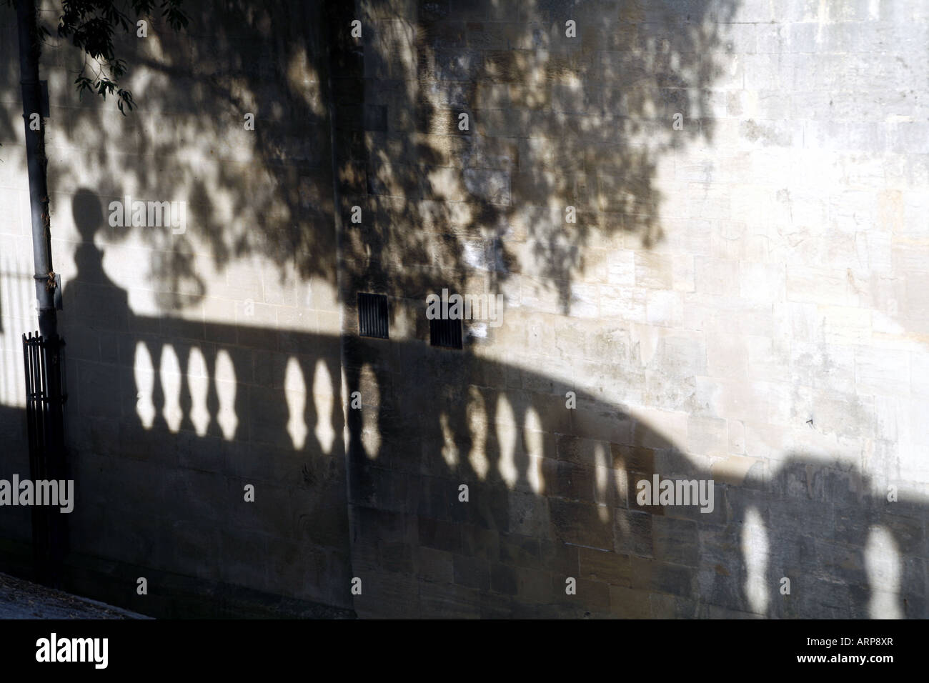 Shadows on Magdalen Bridge Oxford Stock Photo