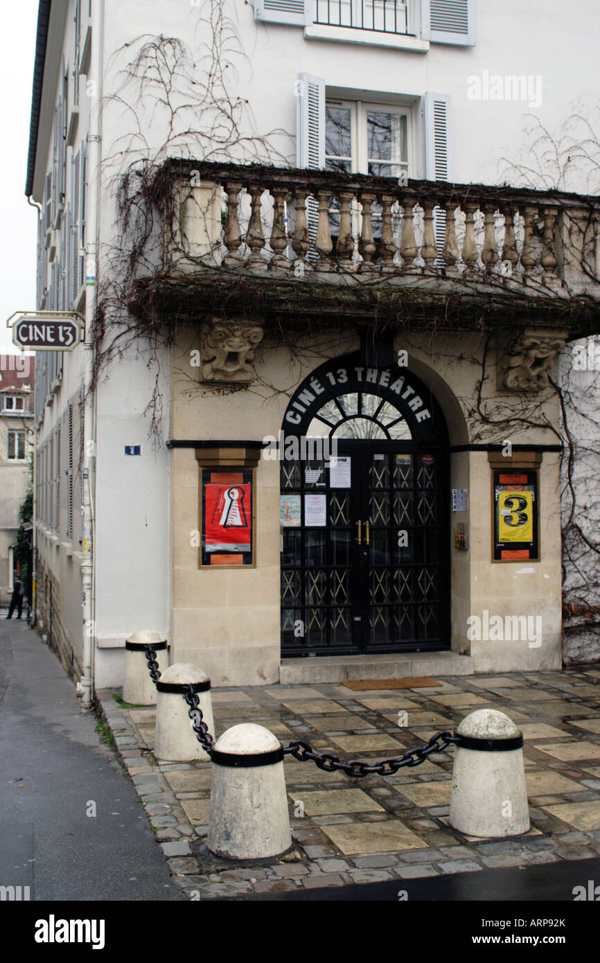 Cine 13 is the cinema centre owned by the French Film Director Claude Lelouche and situated in Montmartre Paris France Stock Photo