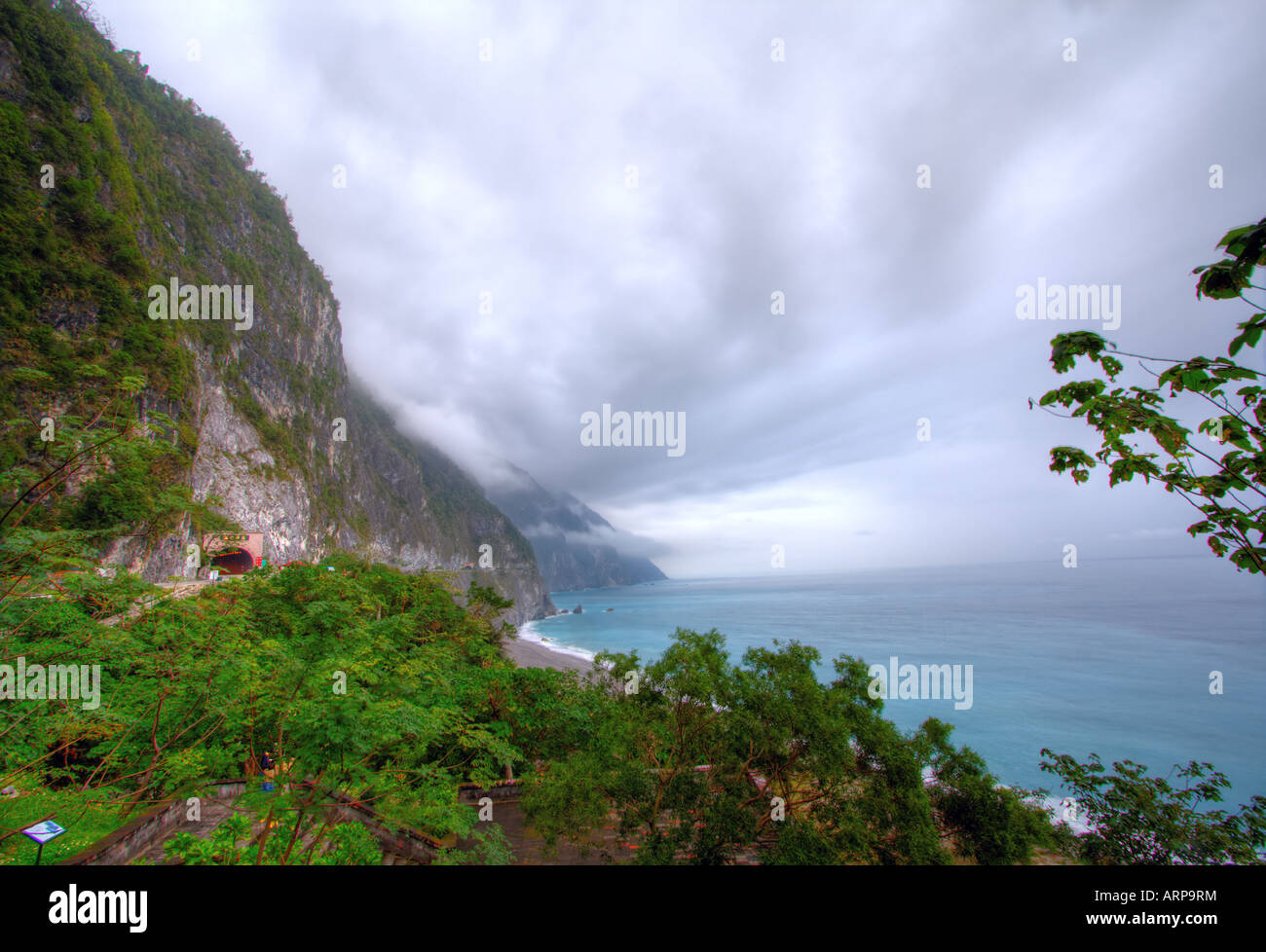 Ching Shui Cliff along SuHua Coast Highway, East Coast, Hua Lian, Taiwan Stock Photo