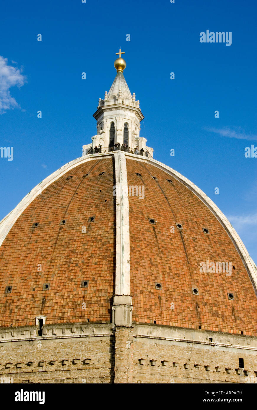 The dome of the Duomo Santa Maria del Fiore Cathederal of Florence with ...