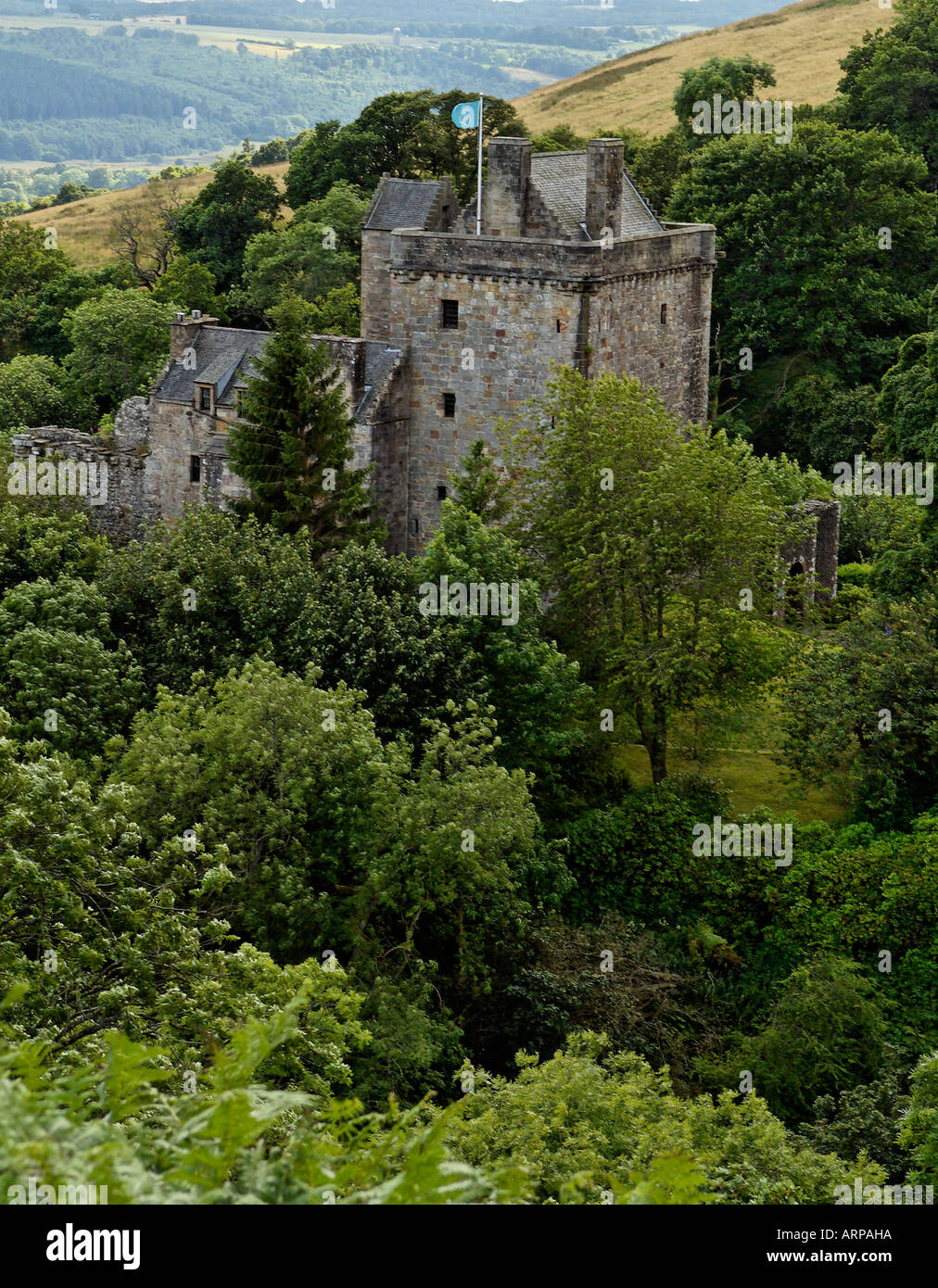 Looking Across the Landscape Towards Castle Campbell Located in Dollar