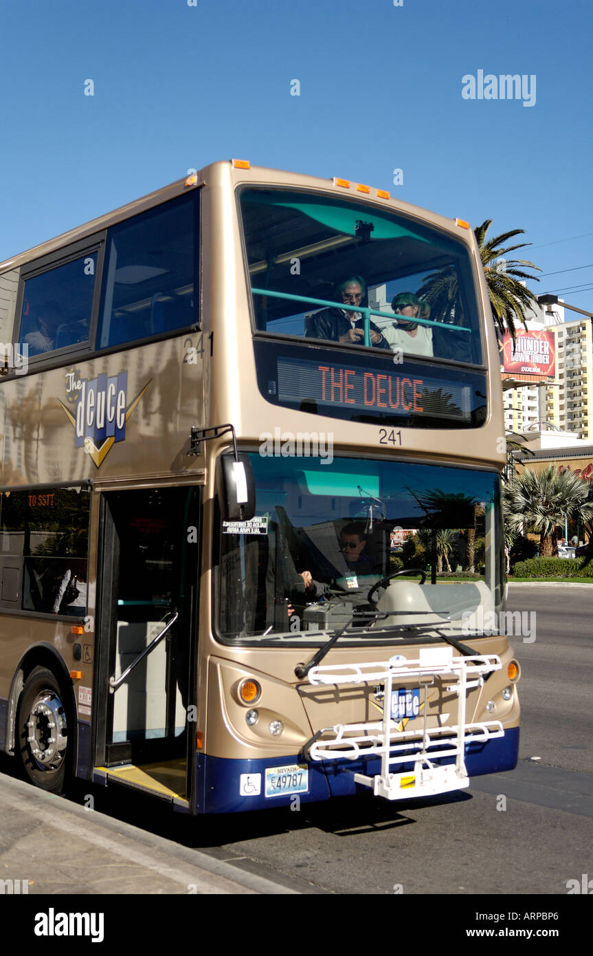 The Deuce Bus in Las Vegas, Nevada, Shown in Portrait View Stock Photo -  Alamy