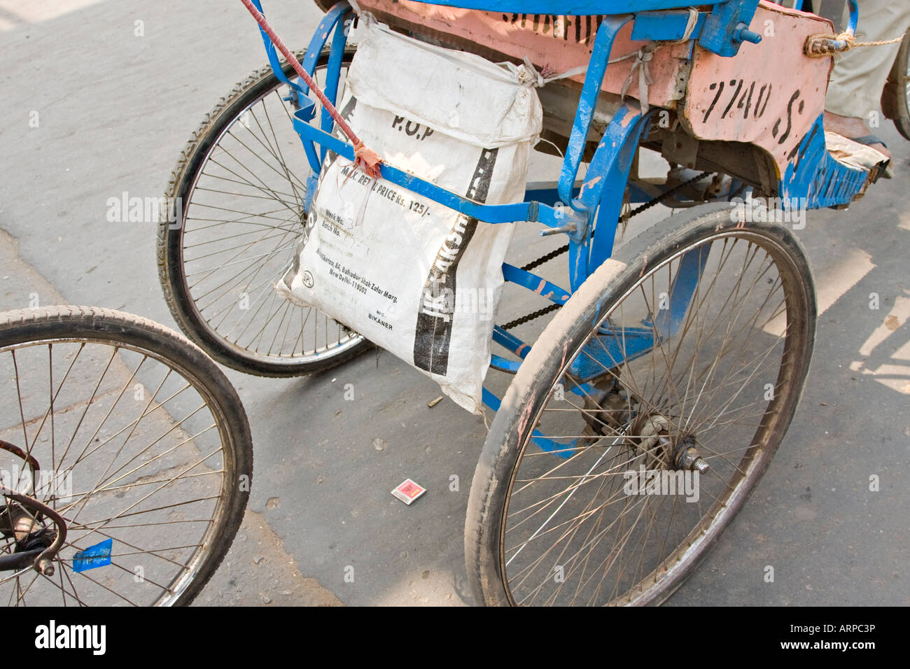 Wheels of a pedal rickshaws, Old Delhi, India Stock Photo Alamy