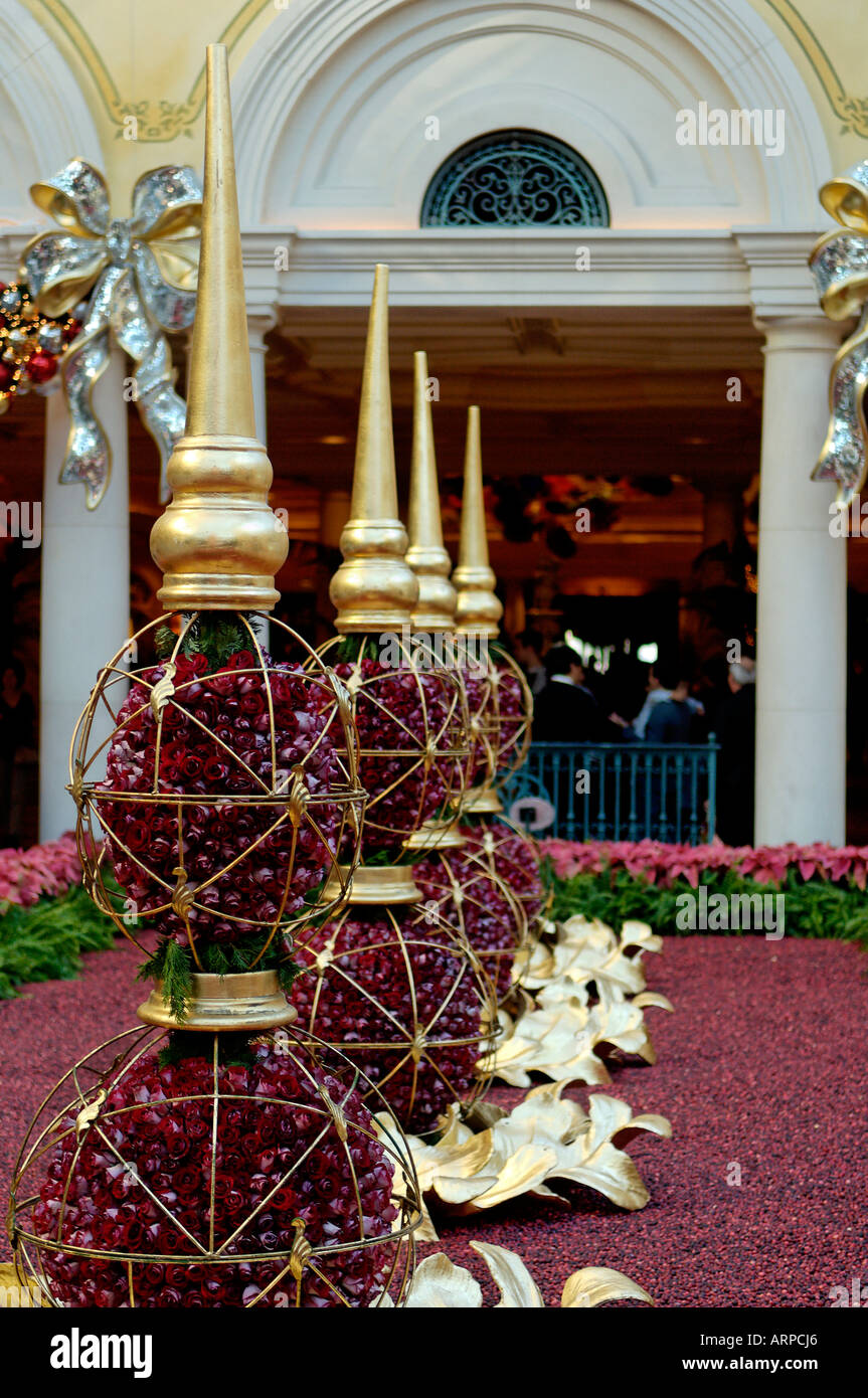 Ornamental Christmas Decorations at the Bellagio Hotel and Casino in