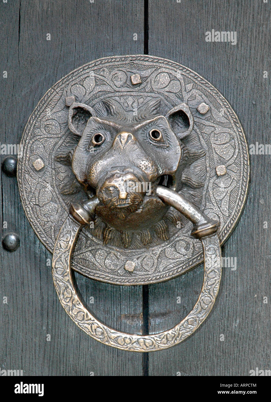 Door Handle, Adel Church, Leeds Stock Photo Alamy