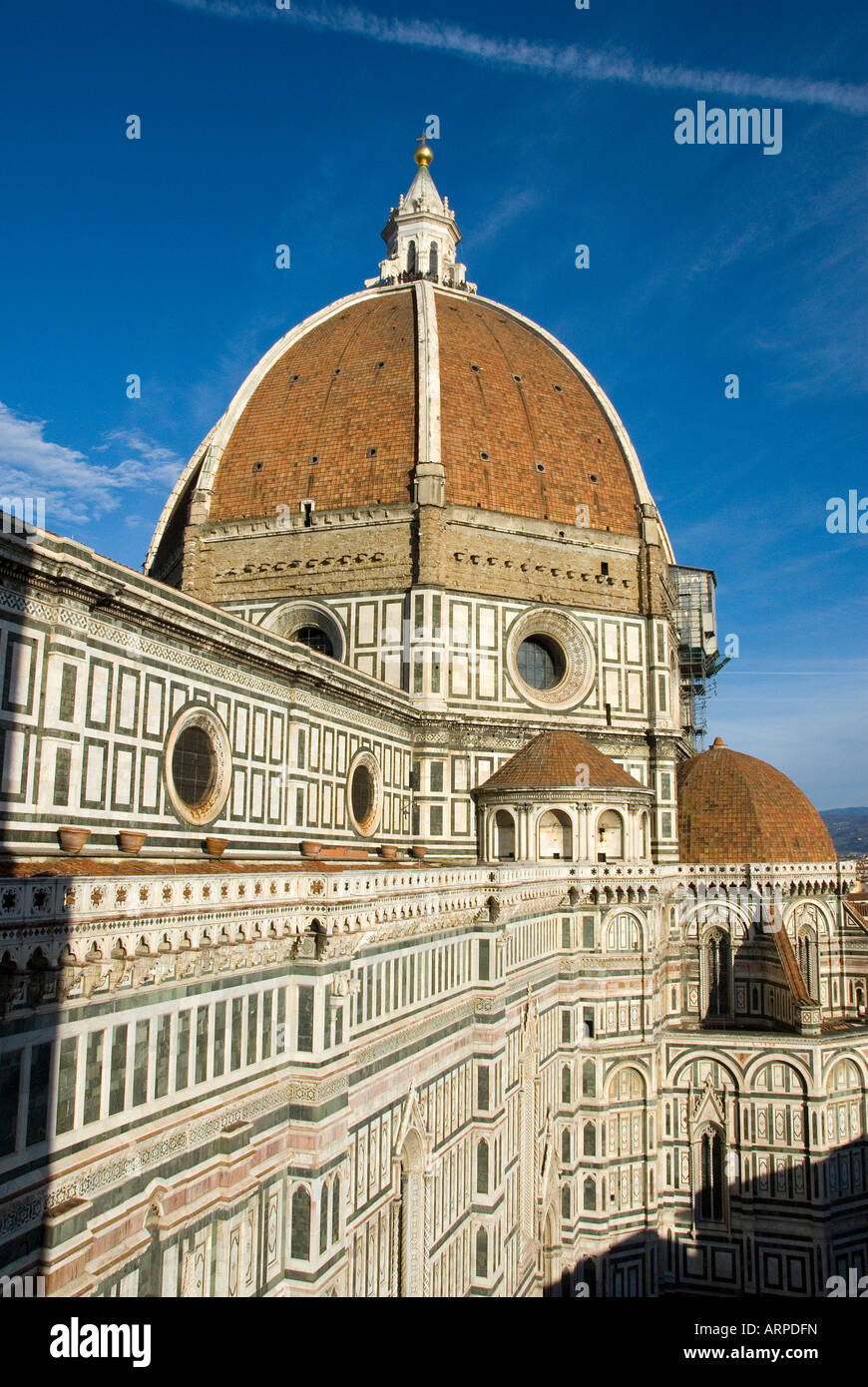 Brunelleschi's cathedral the Florence Duomo with it's great dome Stock ...