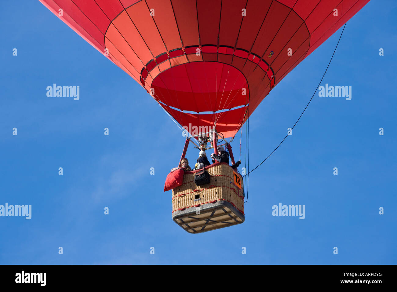 Hot Air Balloons Festival at Chateau d Oex Stock Photo