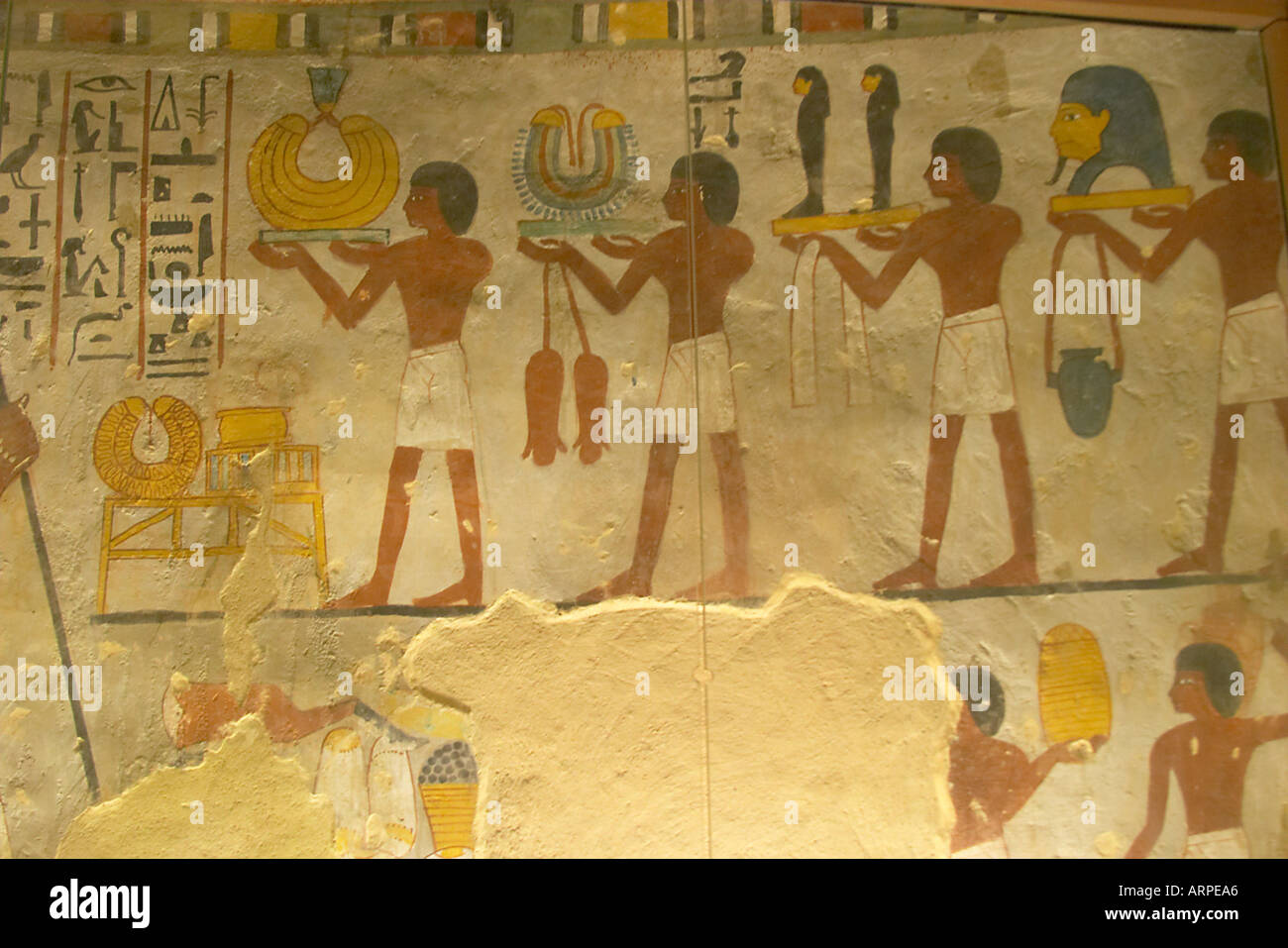 wall drawings from tomb of sennofer Stock Photo