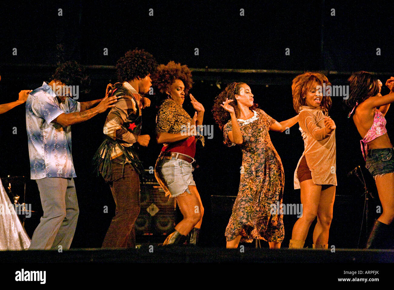 The LULA WASHINGTON DANCE THEATRE at the LINCOLN CENTER PLAZA NEW YORK CITY Stock Photo