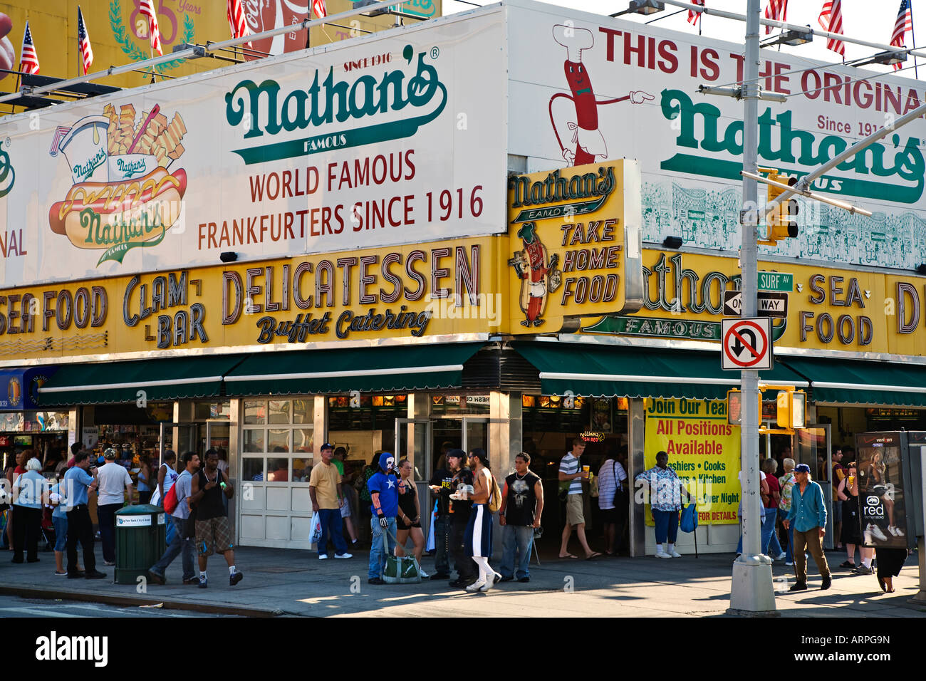 NATHAN S Famous HOT DOG Stand on SURF AVE in CONEY ISLAND NEW YORK CITY ...