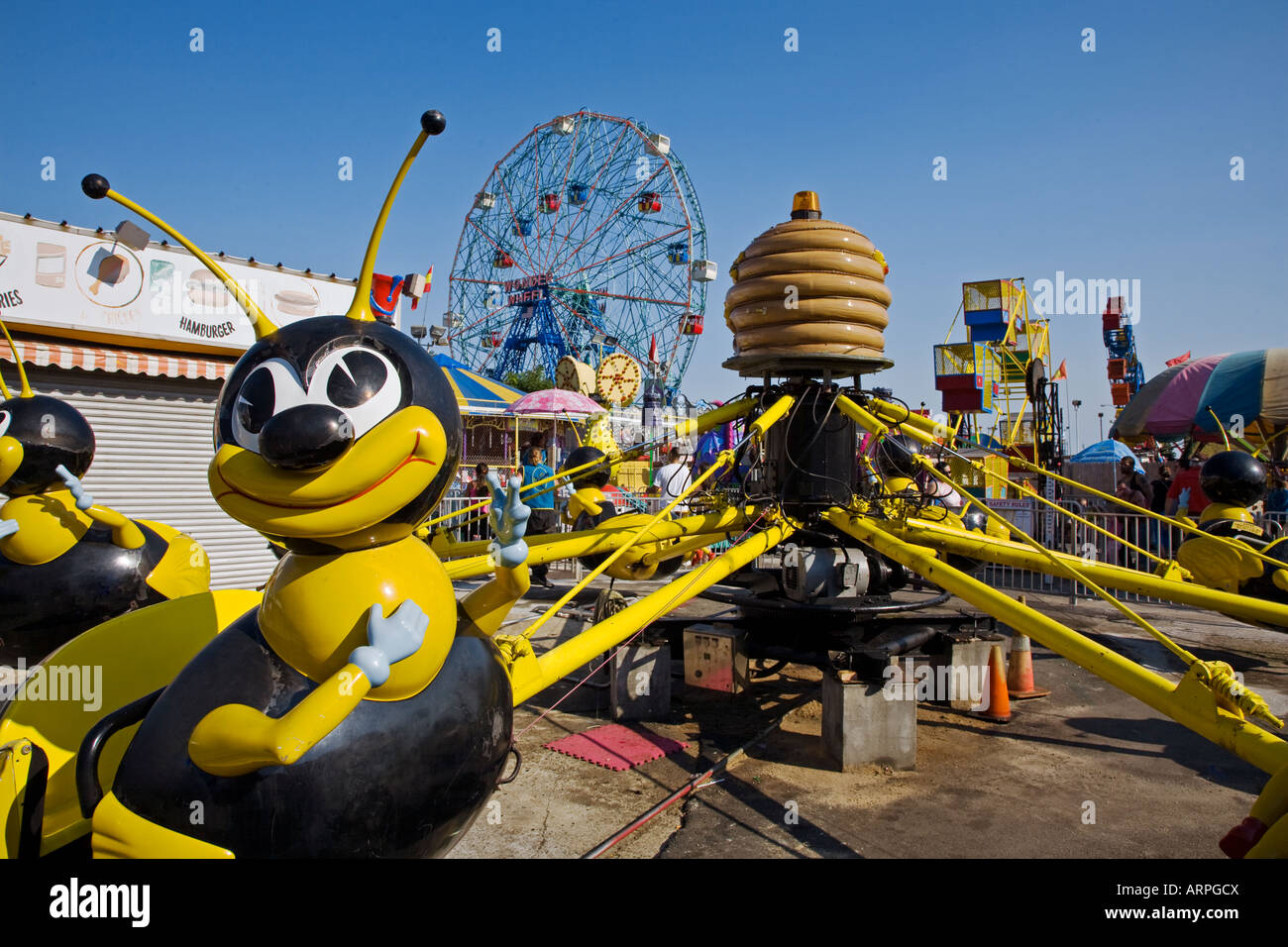 The BUMBLEBEE KIDDIE COASTER at the ASTROLAND Amusement Park in