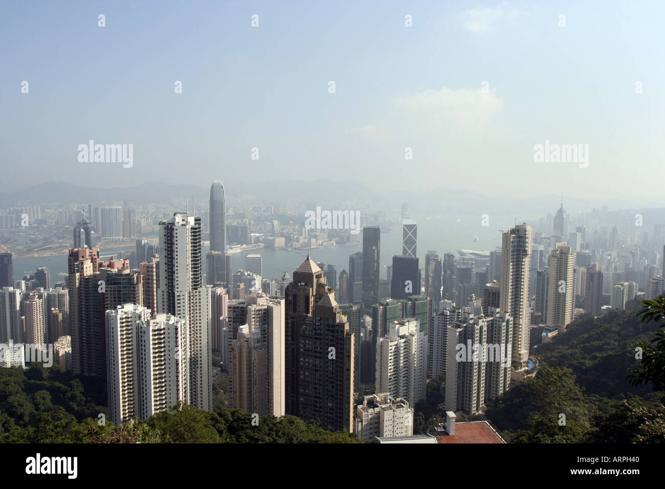 Hong Kong view from Victoria peak Stock Photo - Alamy