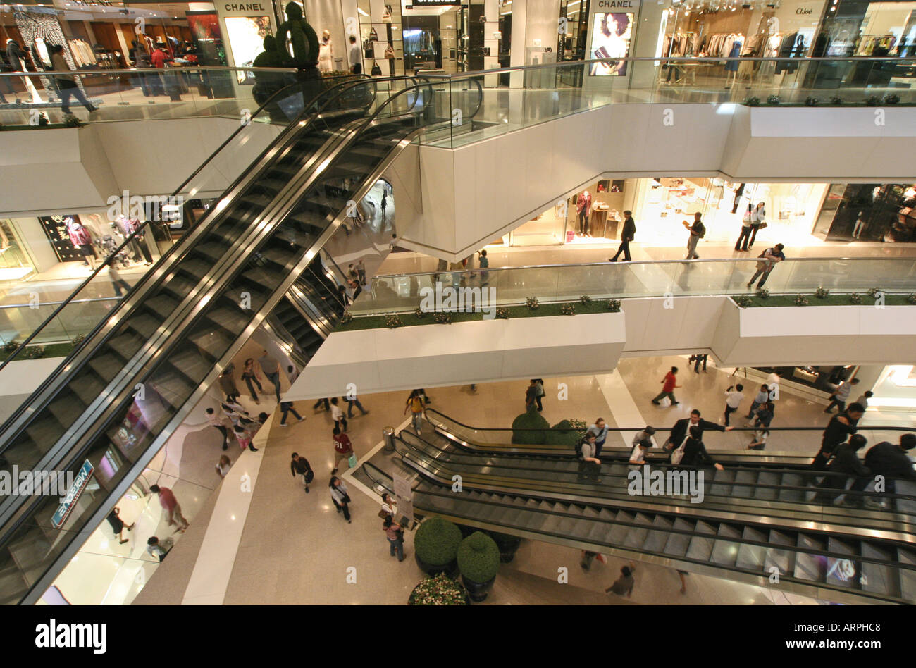 Shopping centre in Hong Kong Stock Photo