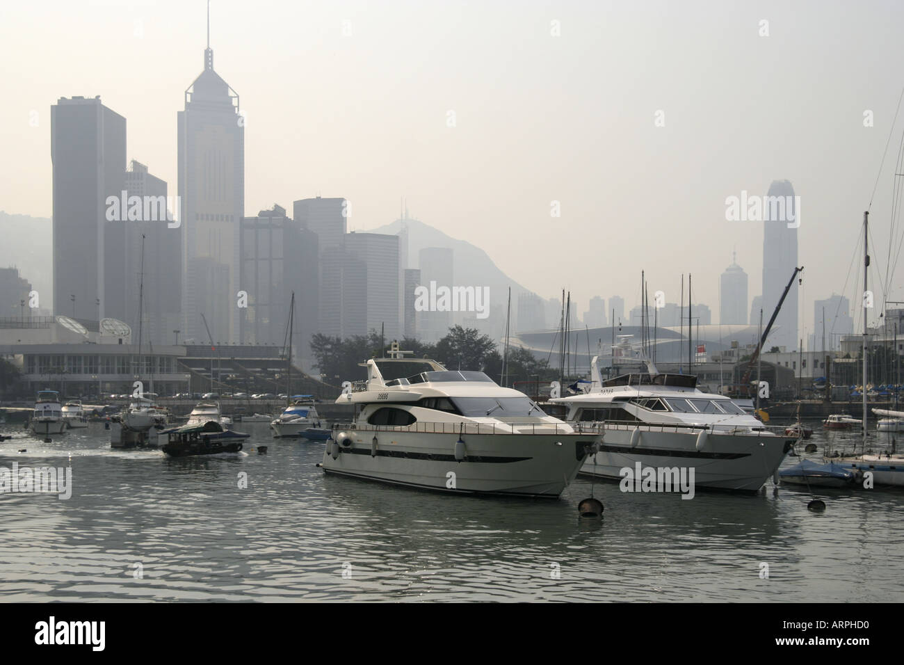 Hong Kong skyline and Causeway Bay Stock Photo - Alamy