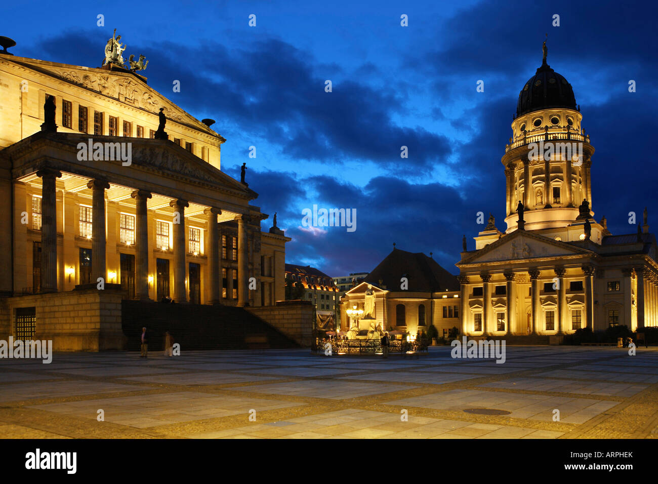 Gendarmenmarkt at night Berlin Stock Photo