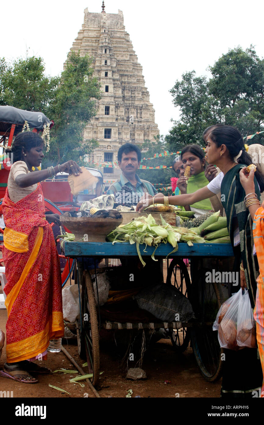 Hampi, Central Karnataka, India, Asia. Banana vendor Stock Photo Alamy