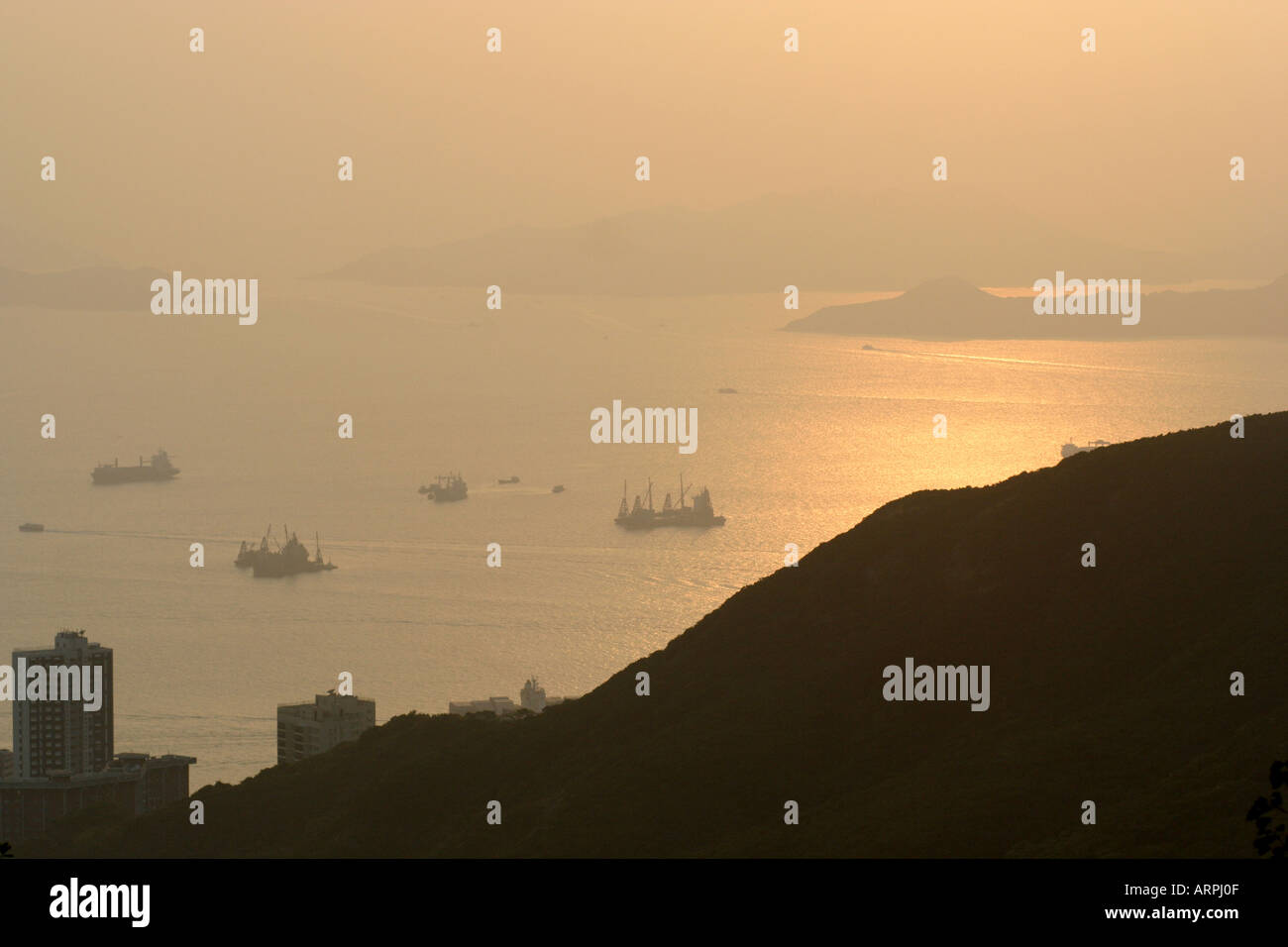 View to the New Territories of Hong Kong China Stock Photo