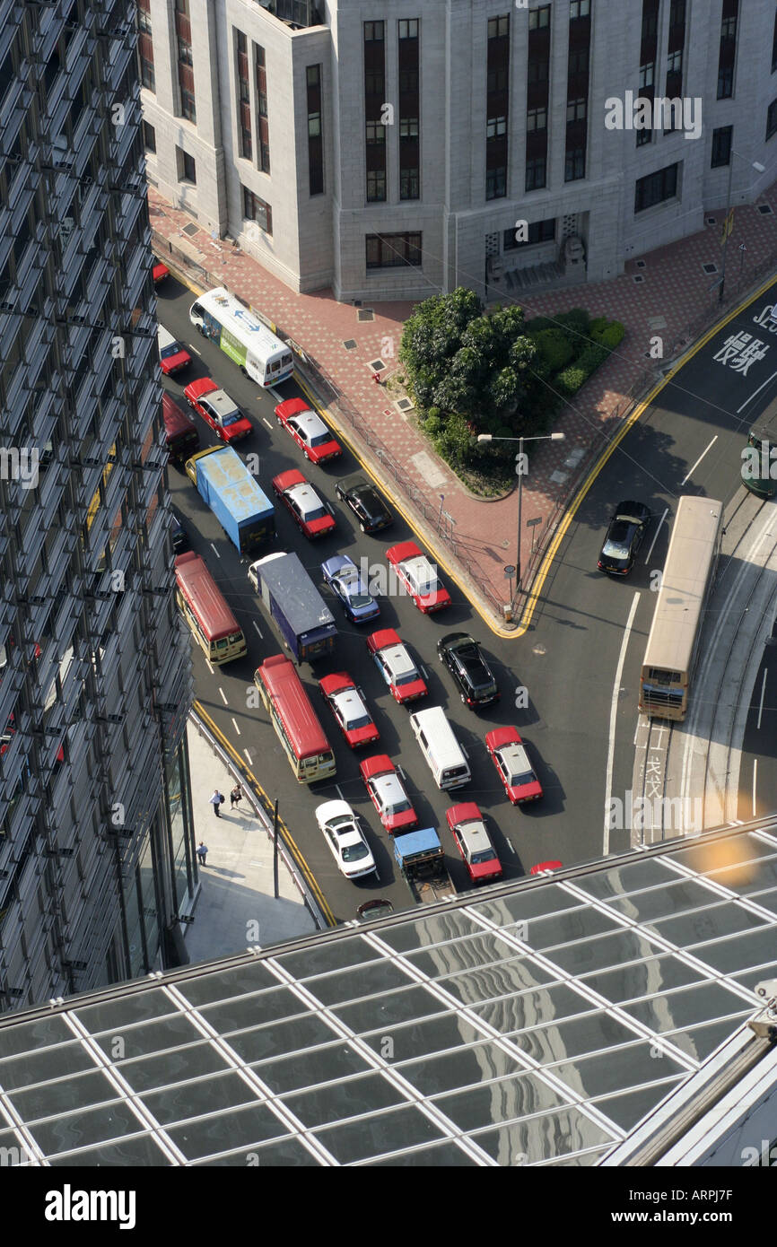 road street traffic jam gridlock congestion in HK Hong Kong China PRC Stock Photo