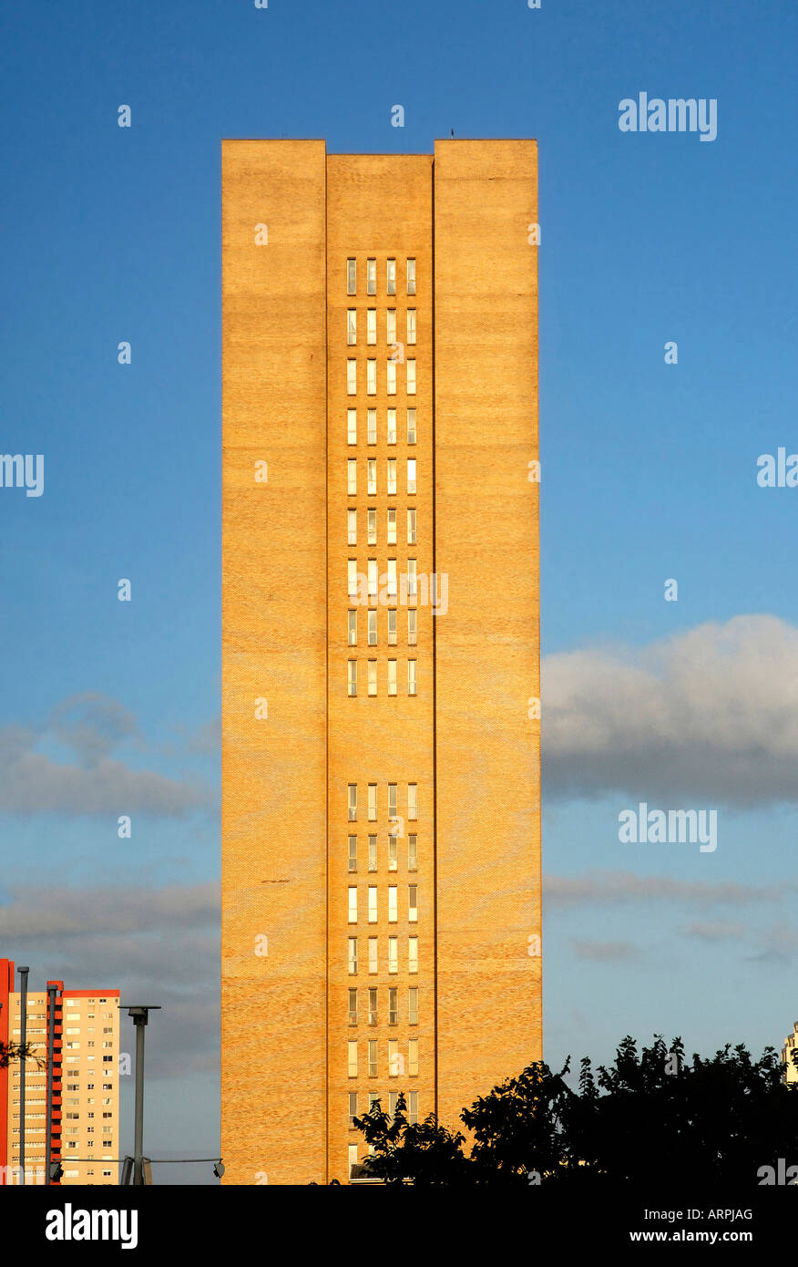 Classical high rising made of bricks Durban South Africa Stock Photo