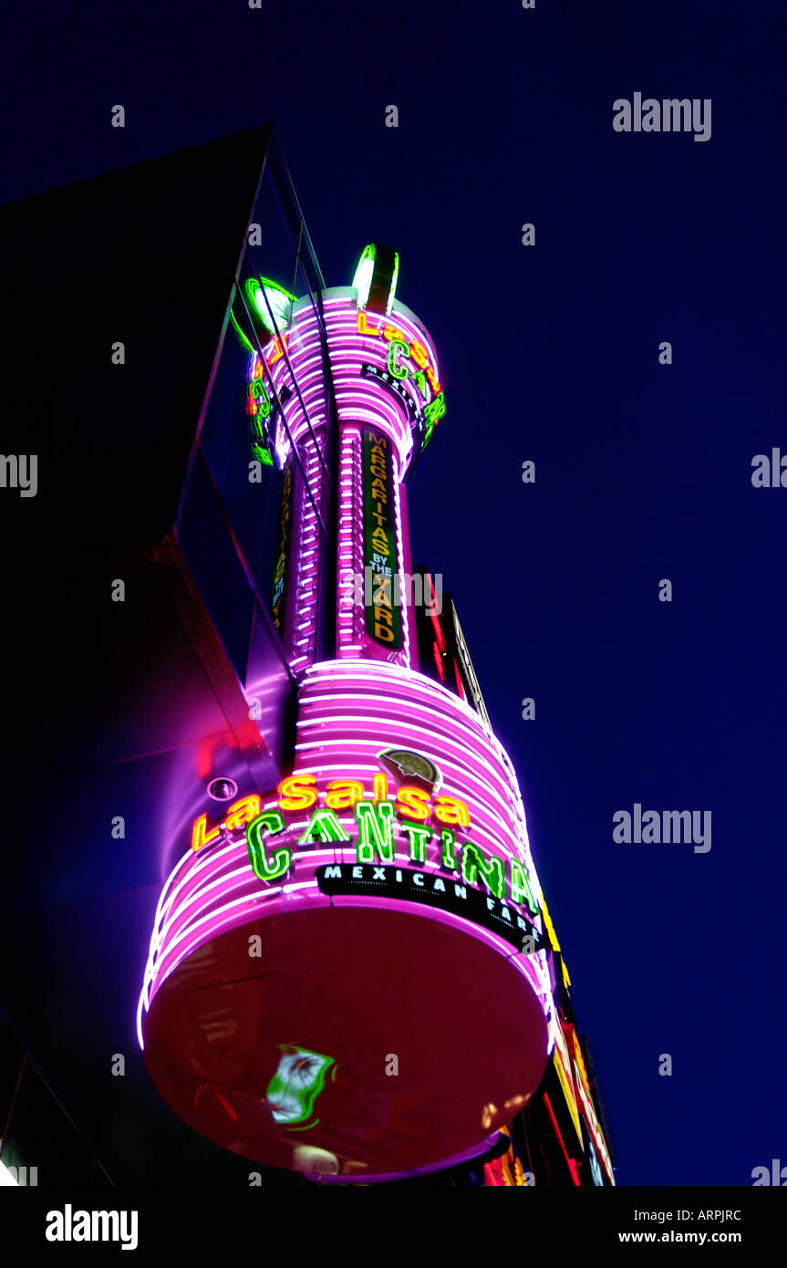 The Overhead Advertisement for Salsa Cantina Restaurant in Las Vegas