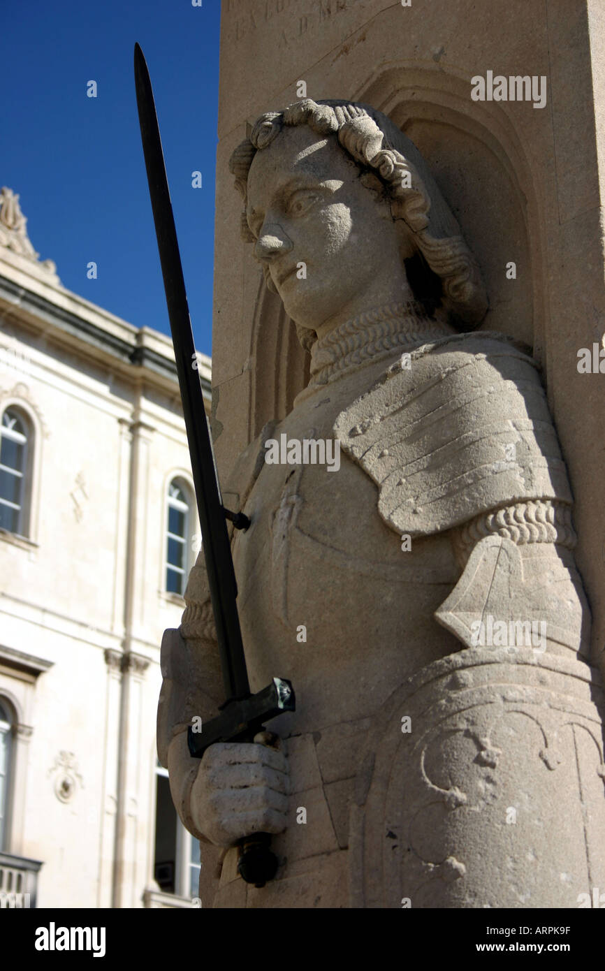 Statue of Roland, Dubrovnik Old Town, Croatia. Stock Photo