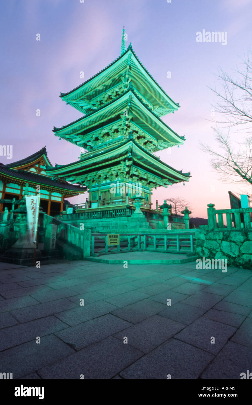 Kiyomizu Pagoda Kyoto Japan Stock Photo