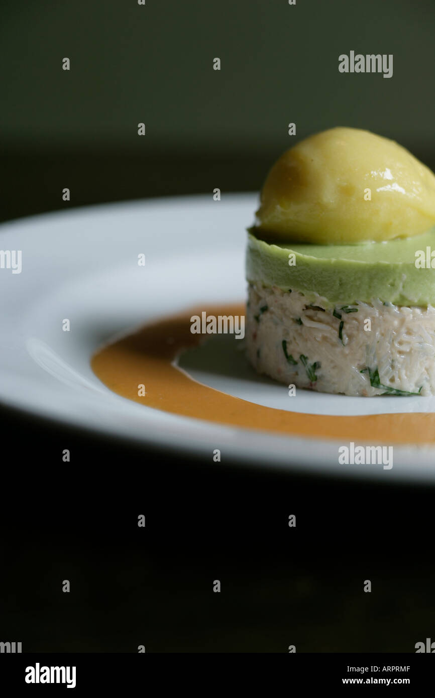 Crab terrine with sorbet Stock Photo Alamy