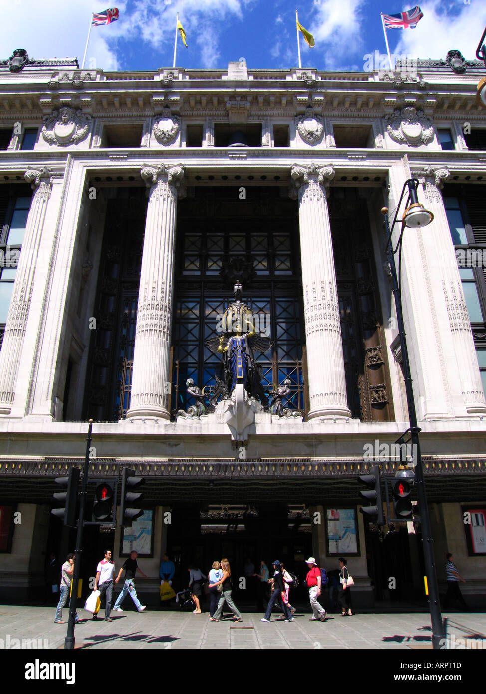 Selfridges department store main entrance Oxford Street City of