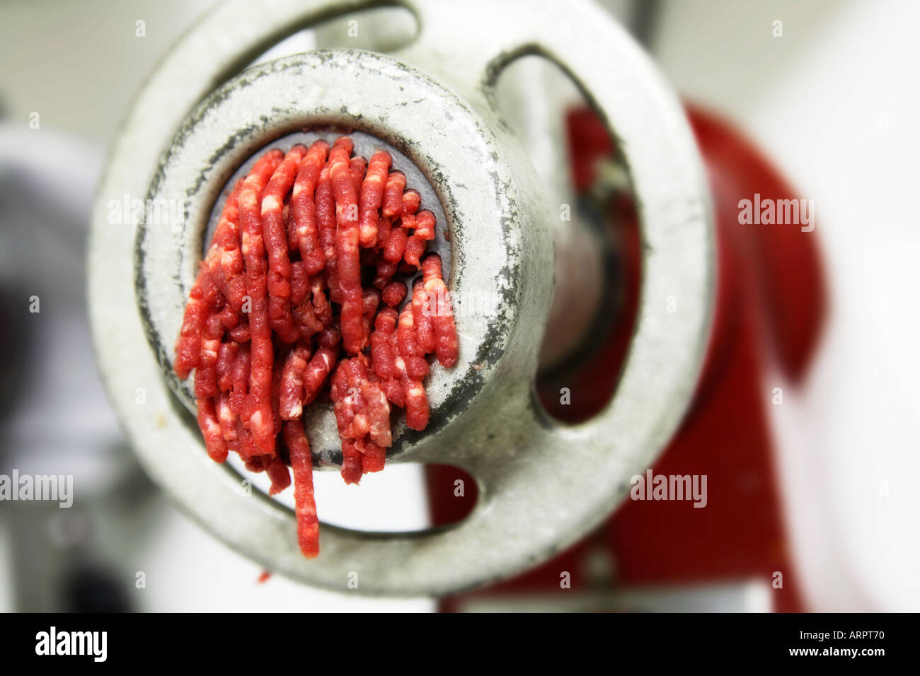 Old Mincing Machine Stock Photo