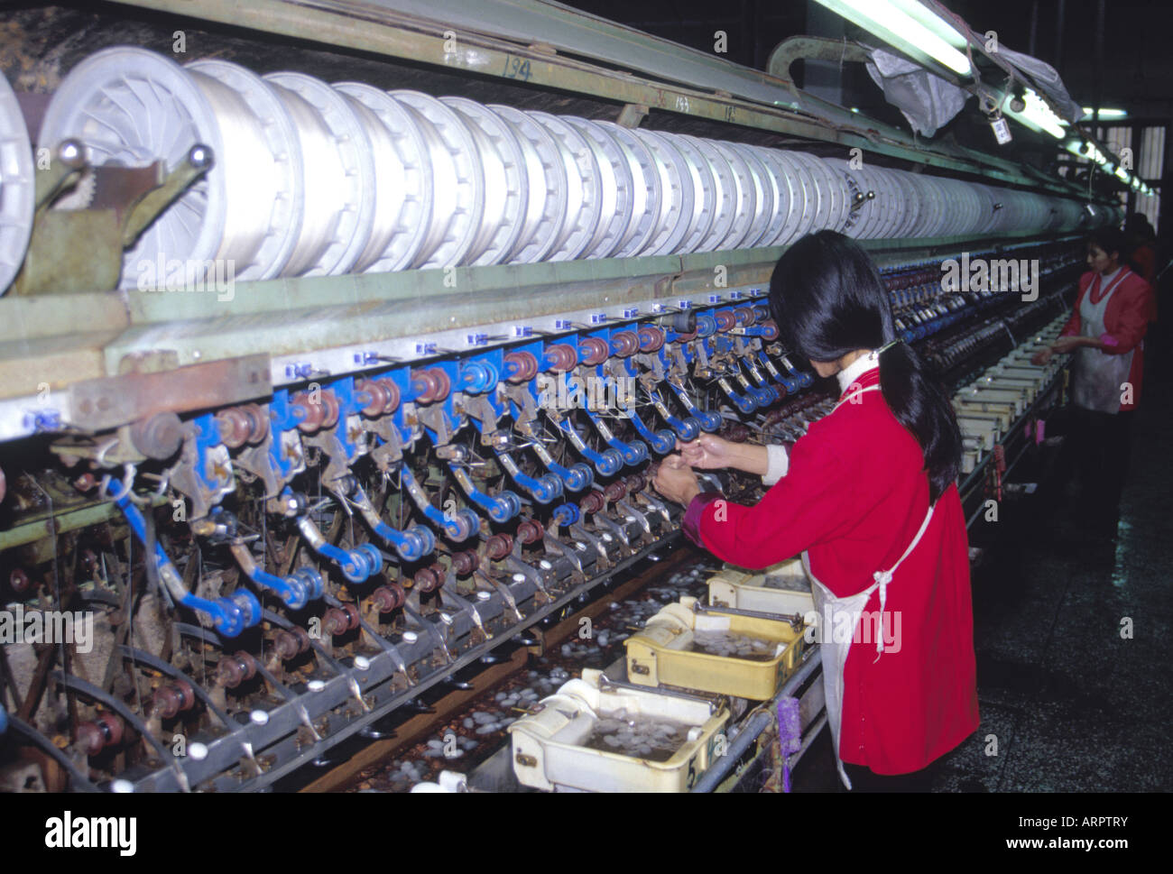 China Silk Factory Stock Photo Alamy