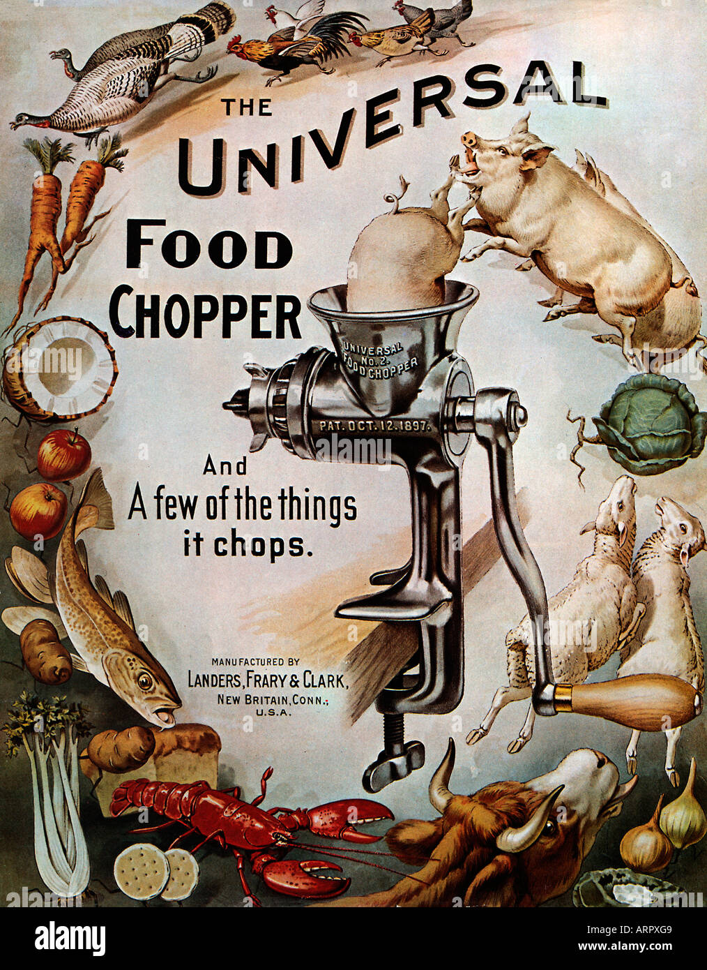 Food Choppers Mincers the Universal Cooking Appliances Gadgets, USA, 1890'  Giclee Print