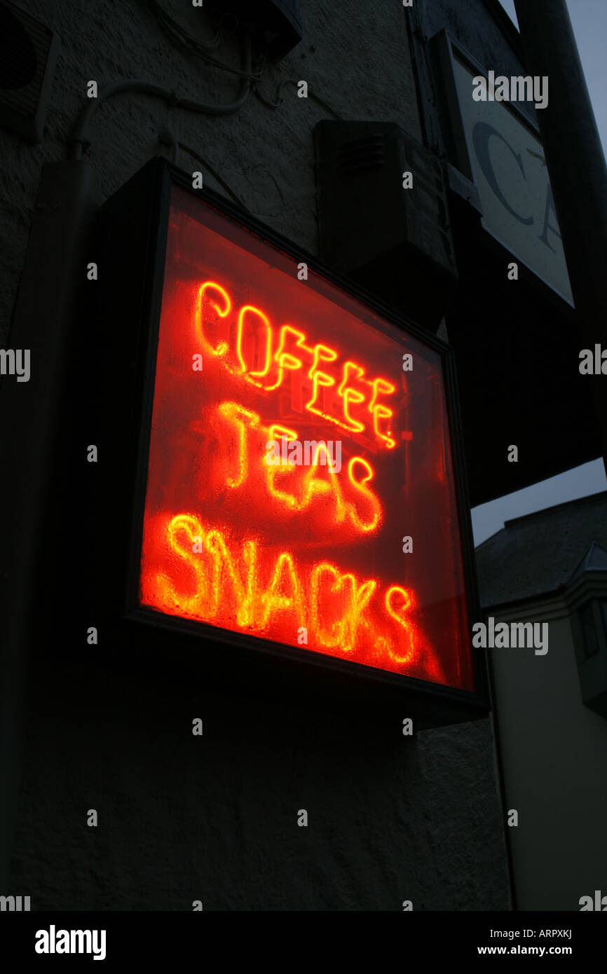 snack bar neon sign Stock Photo Alamy