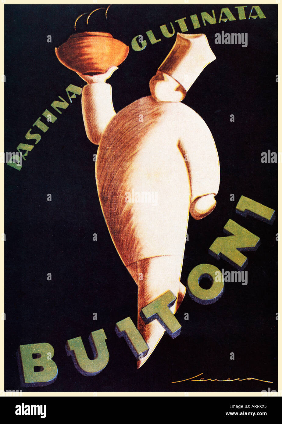 Buitoni Pasta 1931 poster for the well known Italian pasta Stock Photo
