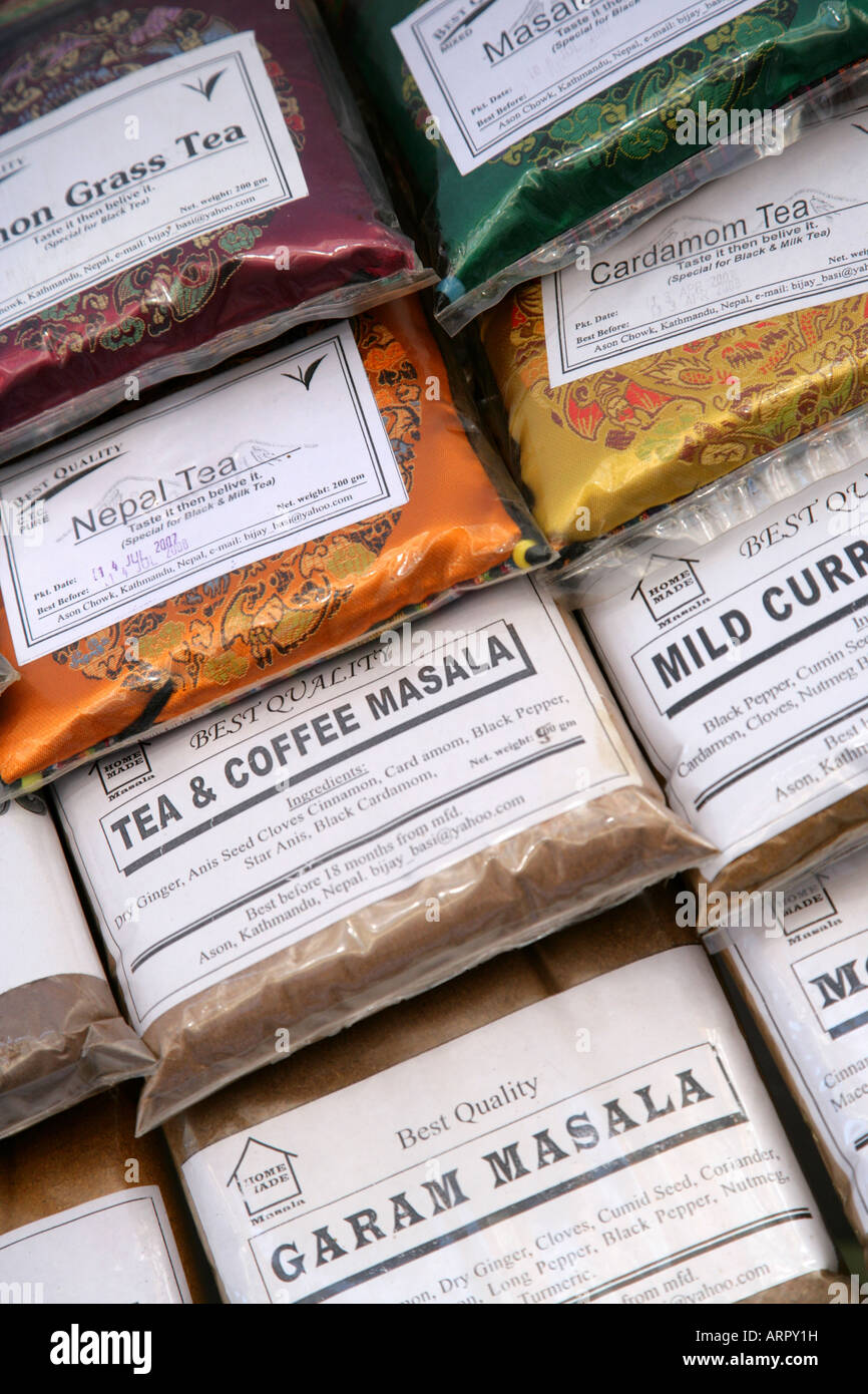 "bags of spices Stock Photo Alamy