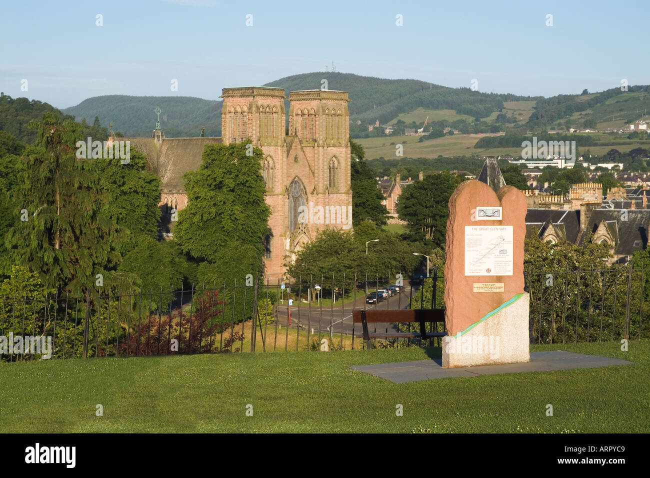 dh Cathedral INVERNESS INVERNESSSHIRE St Andrews cathedral start of Great Glen Way walk Stock Photo