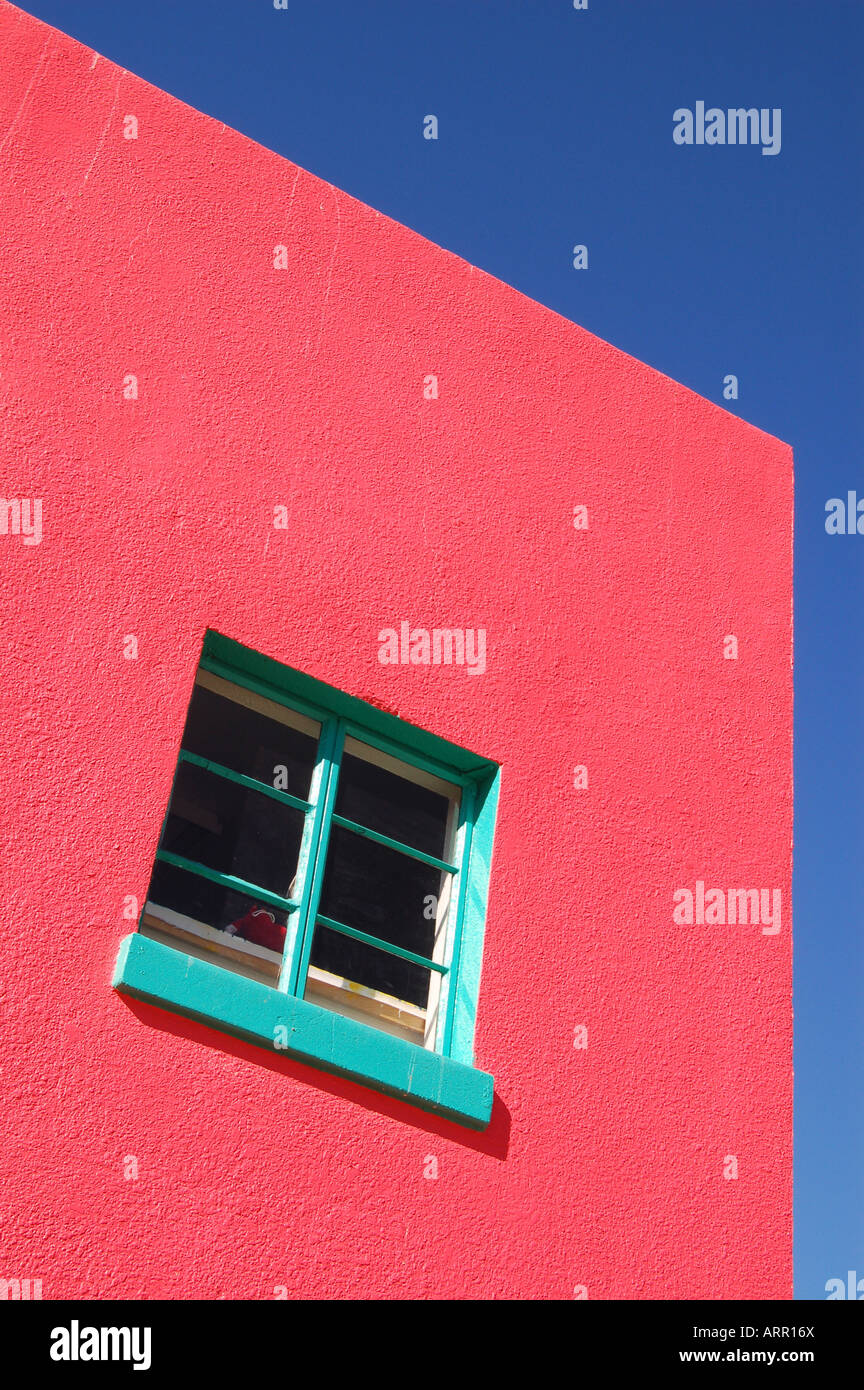 Pink apartment house in Truth or Consequences New Mexico Stock Photo Alamy