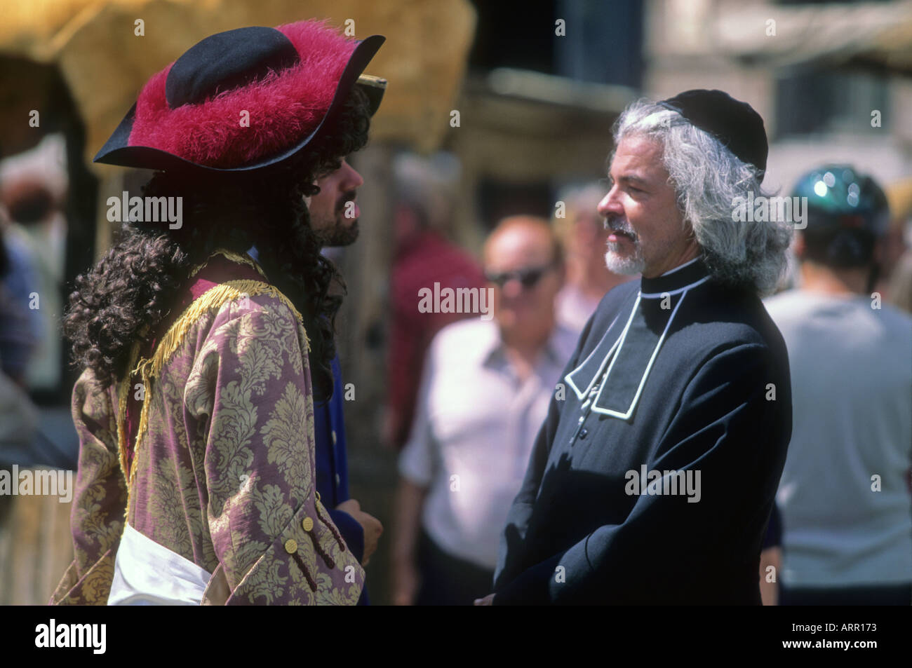 Men in costume during Montreal historical commemoration Stock Photo - Alamy