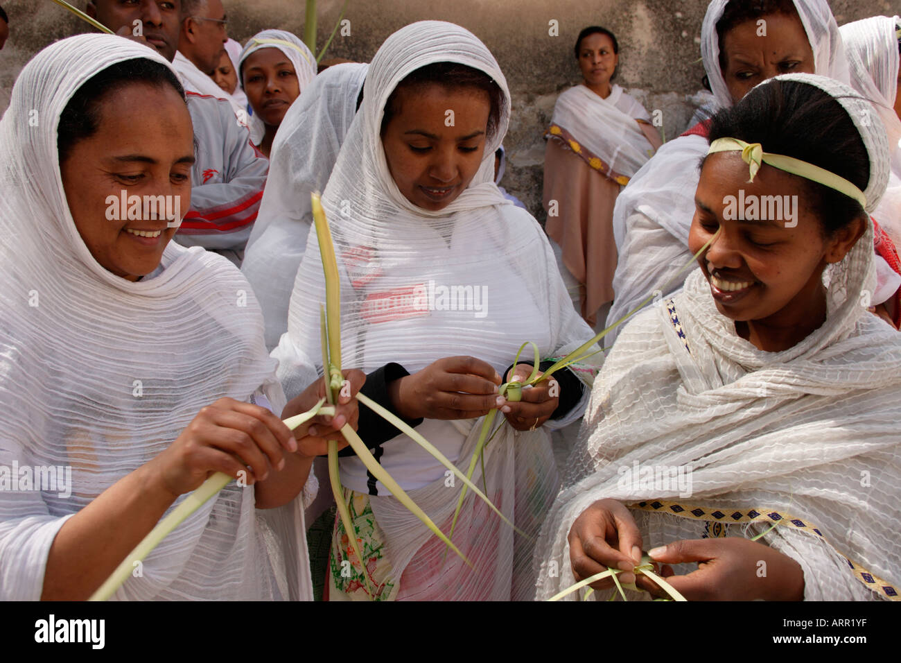 Israel Jerusalem Old City Ethiopian Orthodox women Stock Photo
