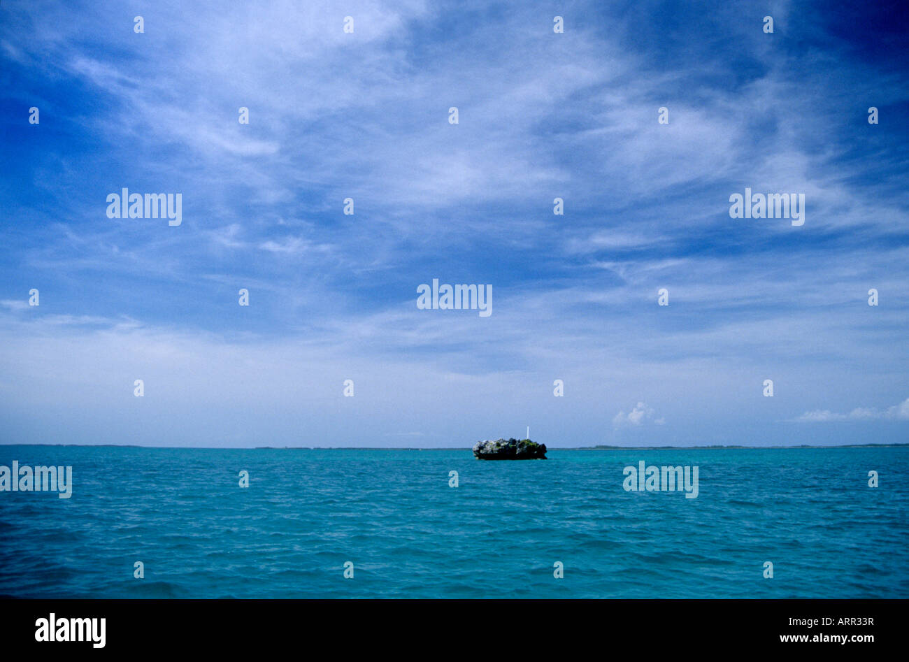 Centre of the world rock in the Bahamas Stock Photo