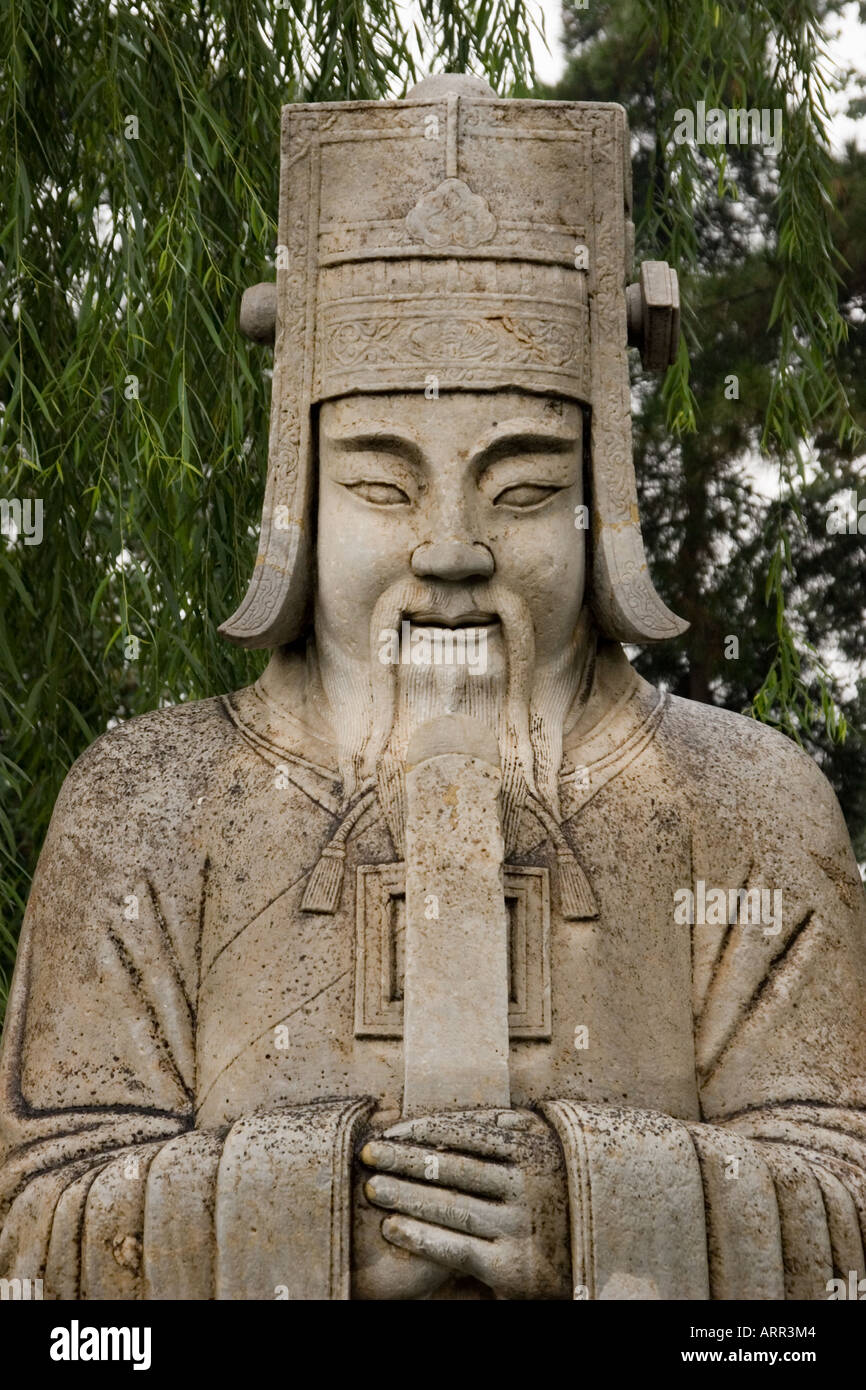 Marble Statue along the Sacred Way Stock Photo Alamy